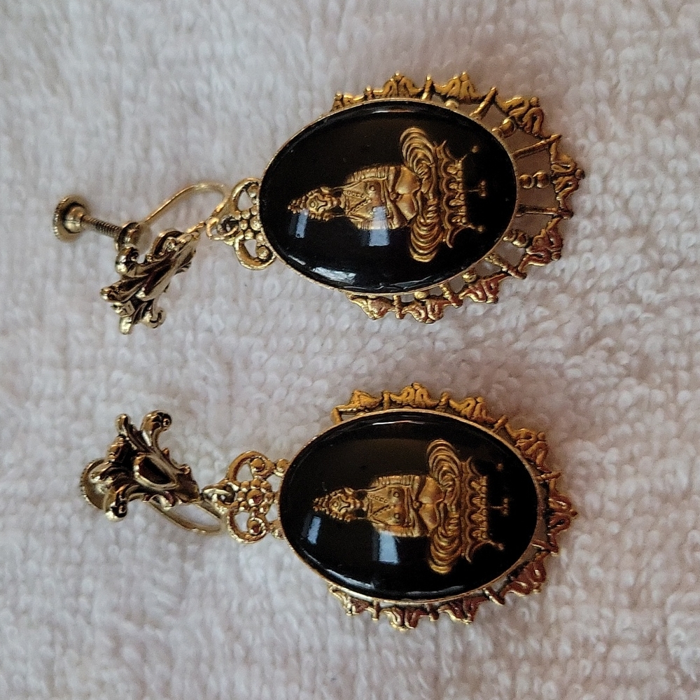 Vintage Asian Goddess Earrings